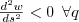 $ \frac{d^2 w}{ds^2} < 0 \,\,\, \forall q $