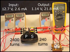 Transformer with meters